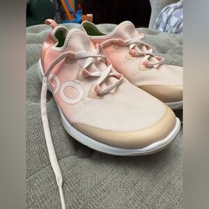 OOFOS OOmg Sport LS Low Women Blush Pink Recovery Sneakers Lace Up Comfort Sz 8